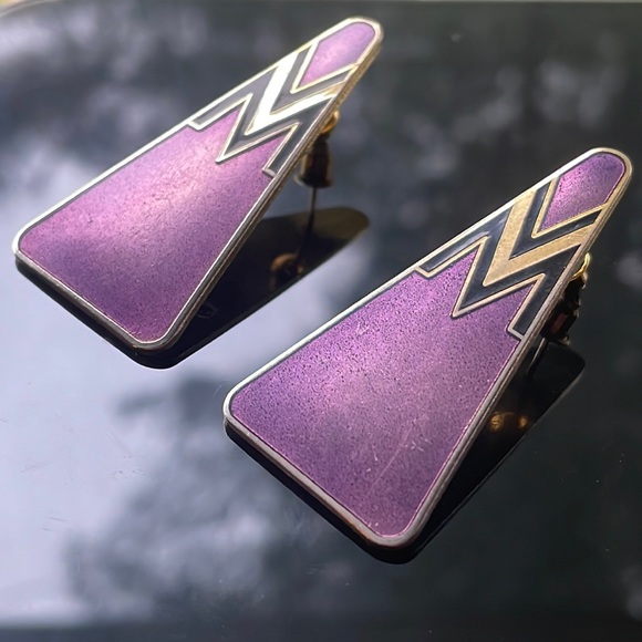 Purple Earring Pair - Picture 2 of 7